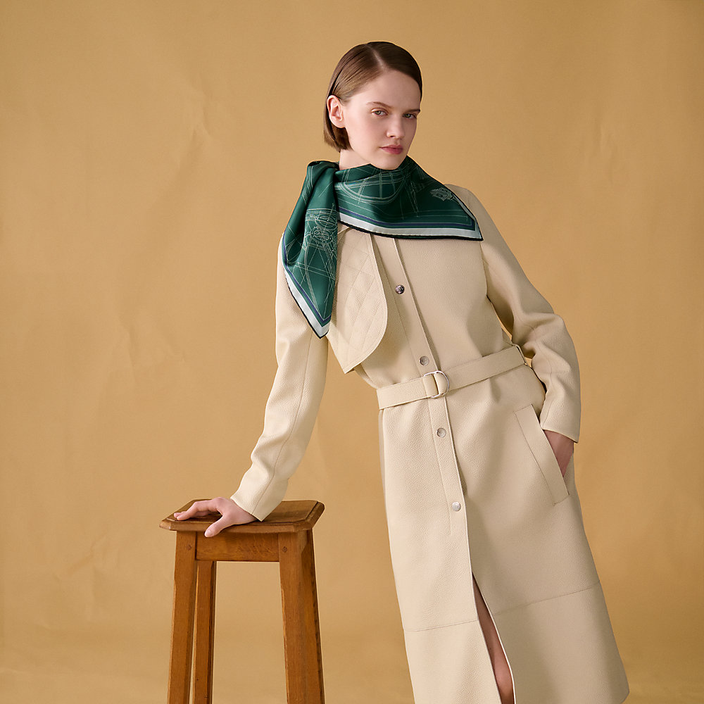 Petit Duc double face scarf 90 - Brown | Hermès Mainland China